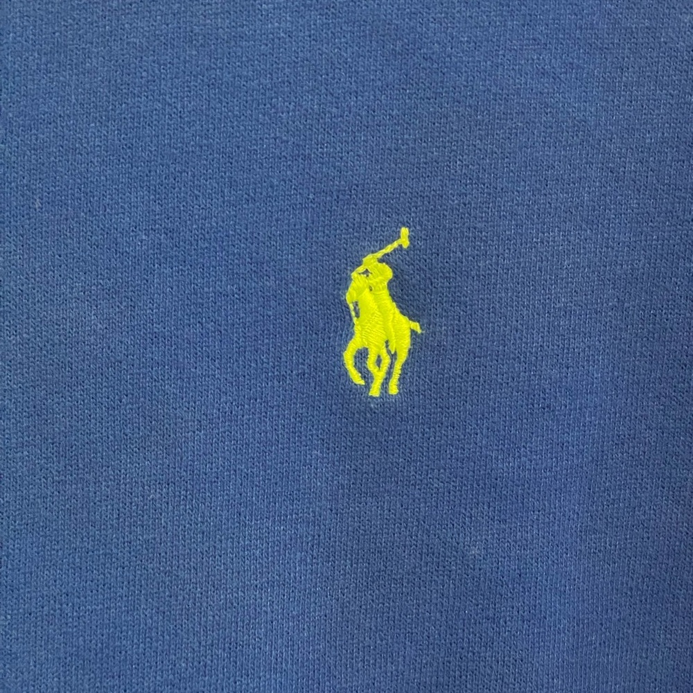 Polo Ralph Lauren Cyan Blue Crewneck Sweatshirt with Kangaroo Pocket Women’s XS - Picture 4 of 9